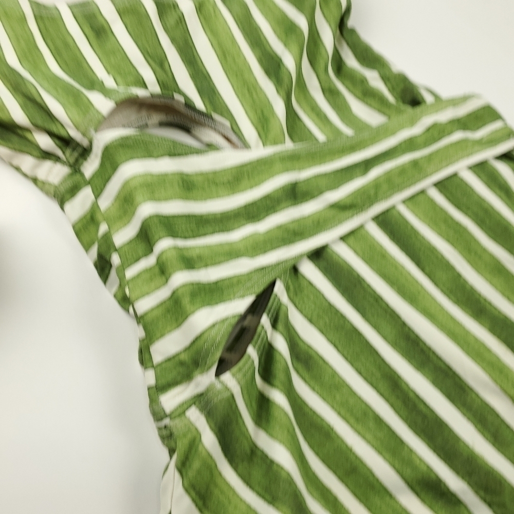 Vince Camuto Green Stripe Cutout Wrap Swimsuit - Picture 9 of 14